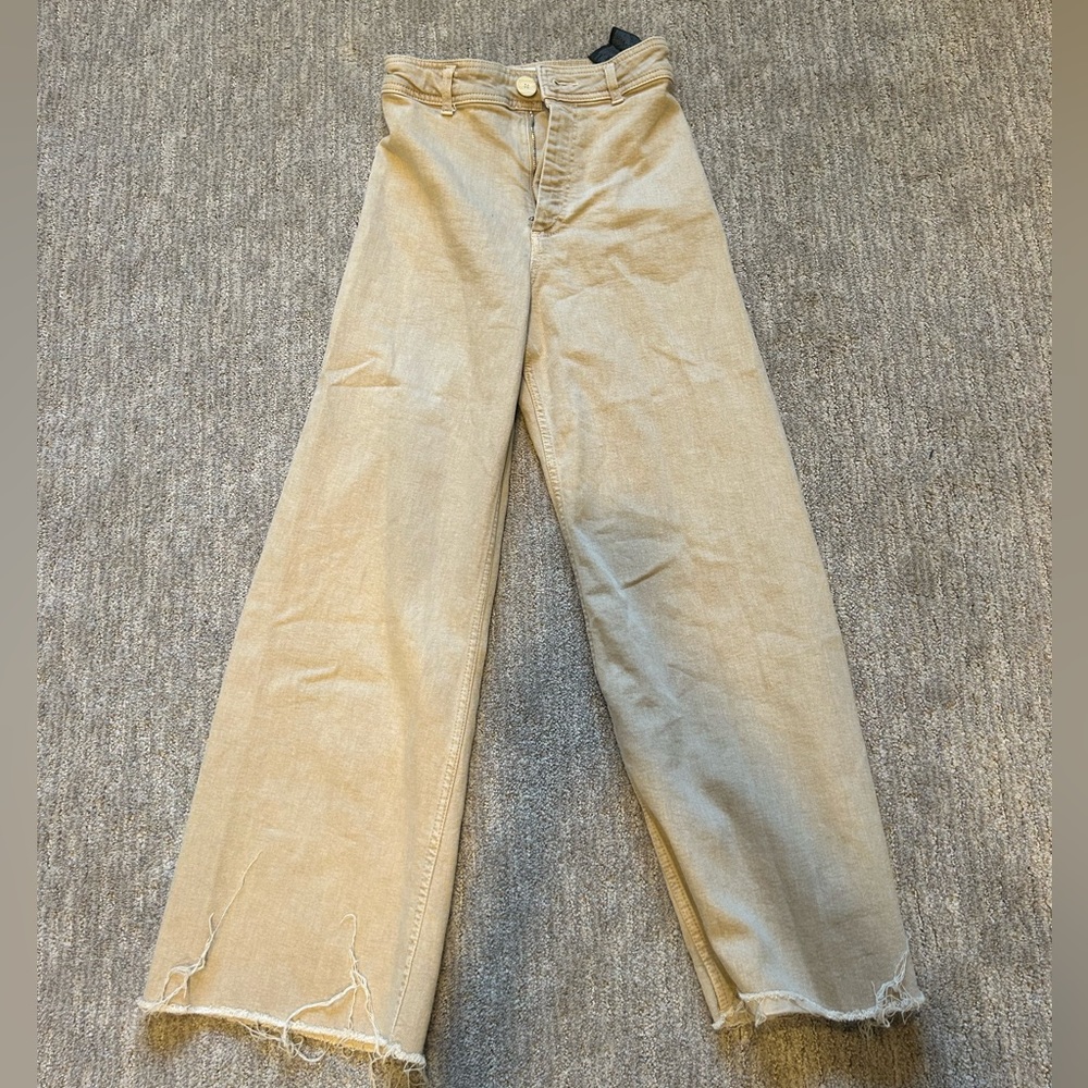Zara the marine straight beige jeans Size 2